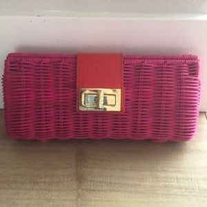 J.Crew rattan clutch